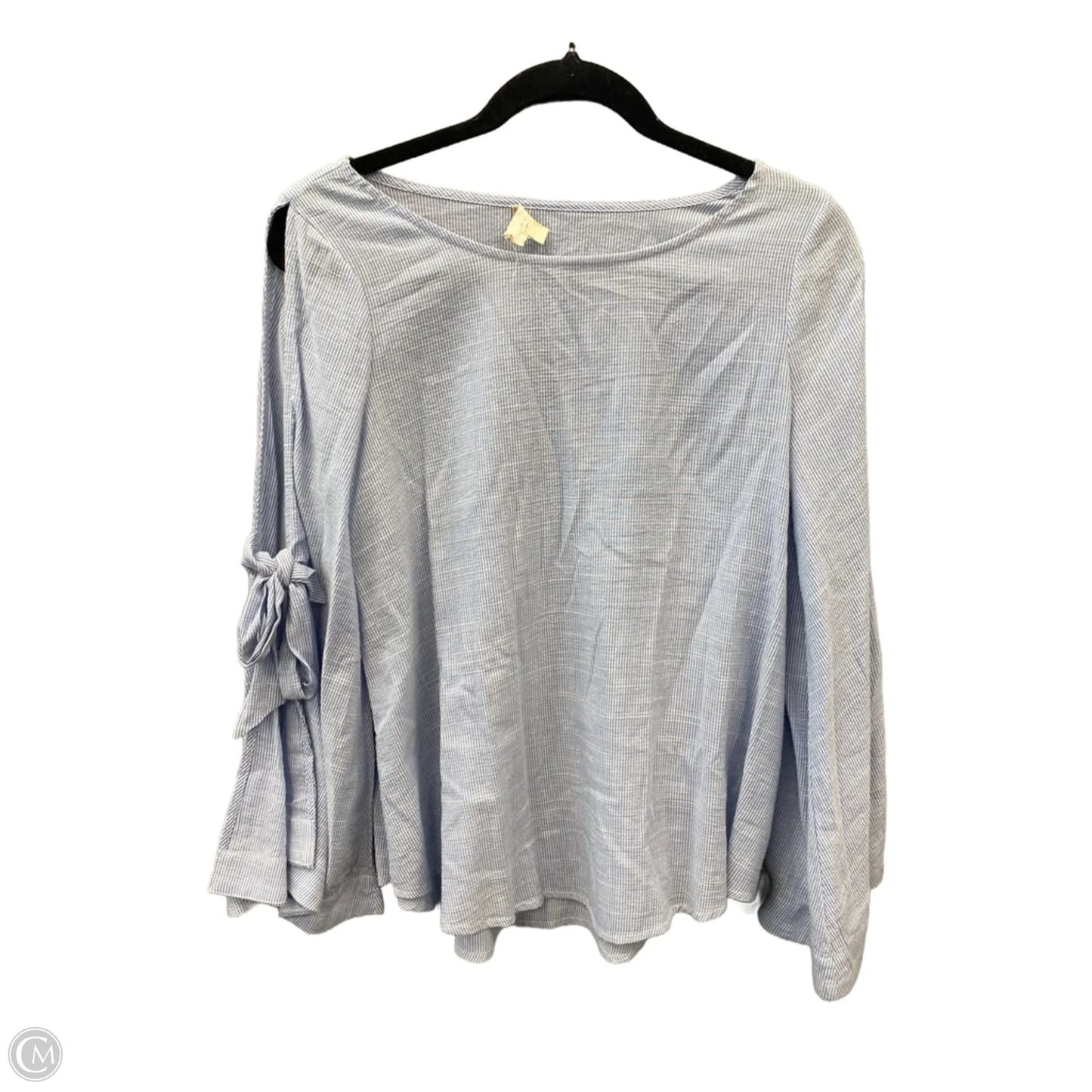 Top Long Sleeve By Hem & Thread In Blue, Size: S