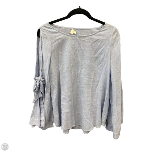 Top Long Sleeve By Hem & Thread In Blue, Size: S
