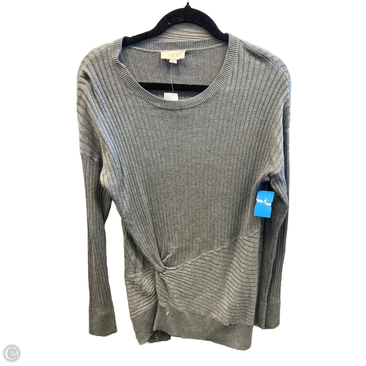 Top Long Sleeve By Loft In Grey, Size: M