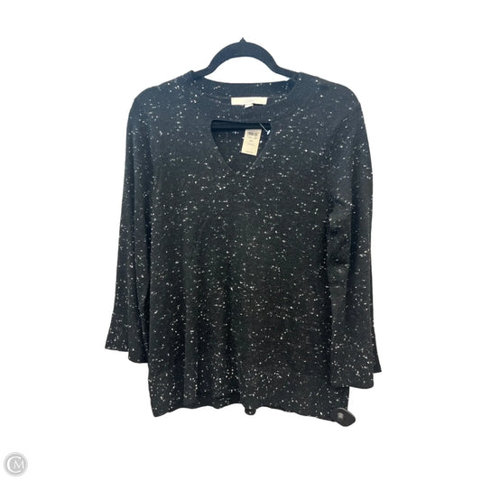 Top Long Sleeve By Loft In Black, Size: M