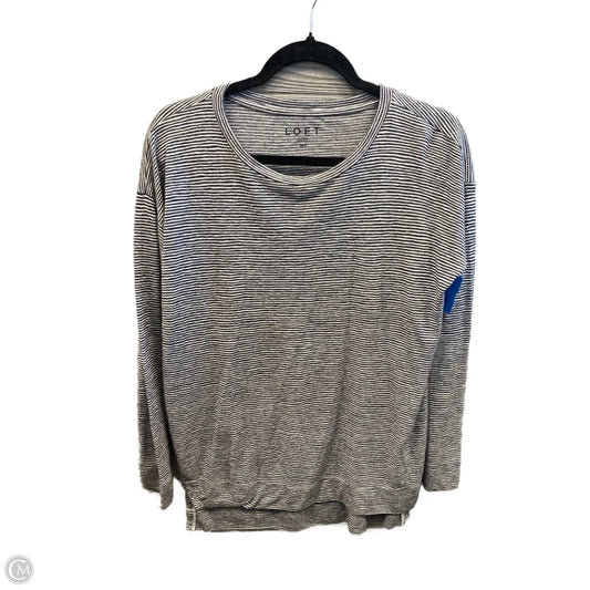 Top Long Sleeve By Loft In Striped Pattern, Size: M