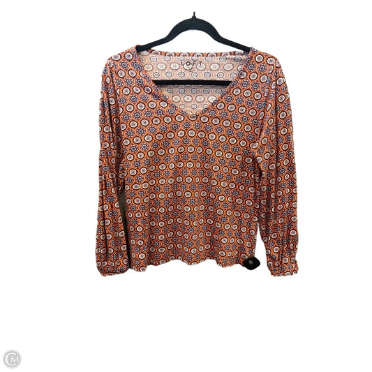 Top Long Sleeve By Loft In Orange, Size: M
