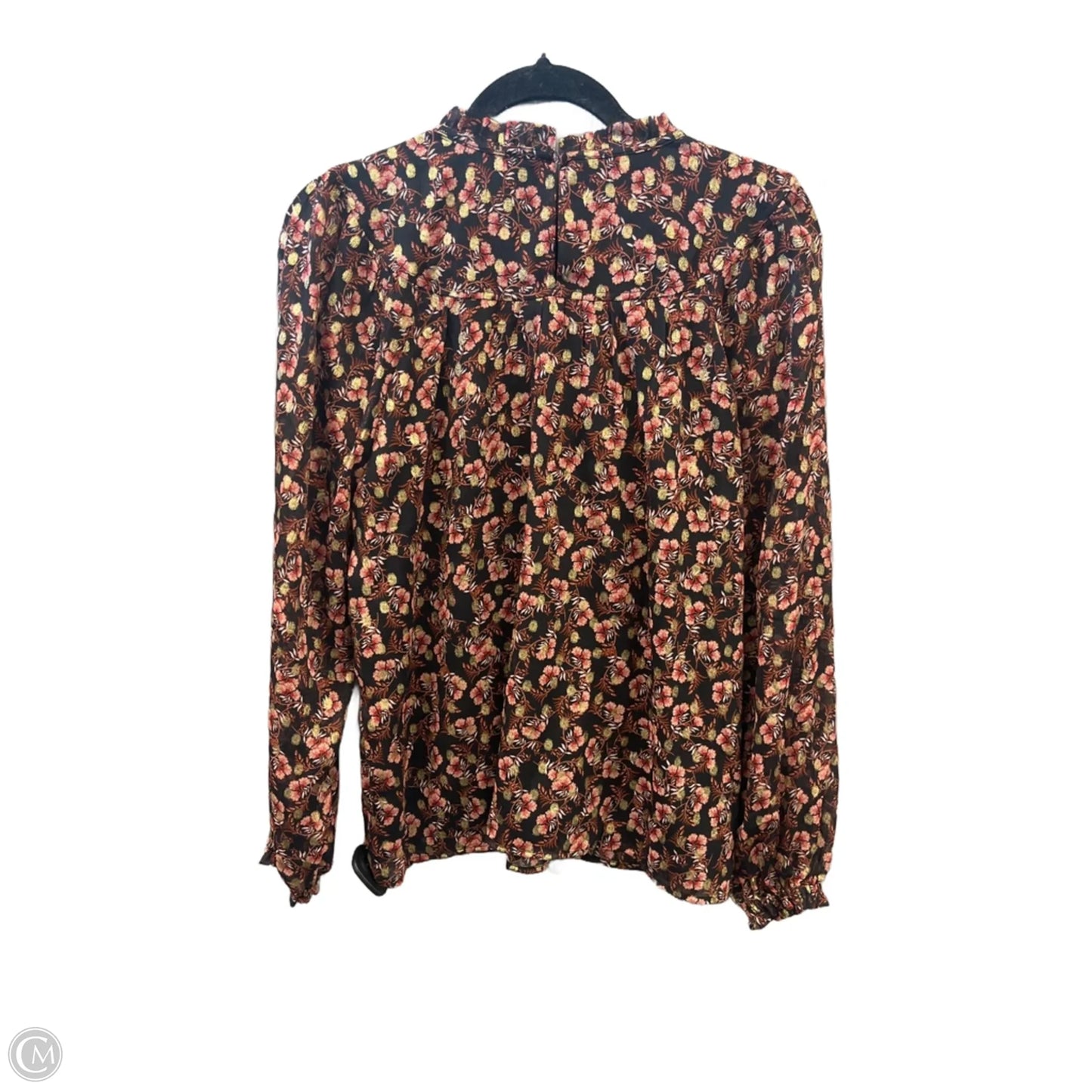 Top Long Sleeve By Loft In Black, Size: M