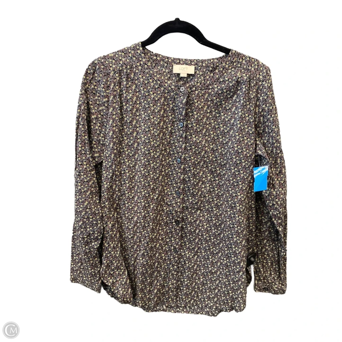 Top Long Sleeve By Loft In Black, Size: S
