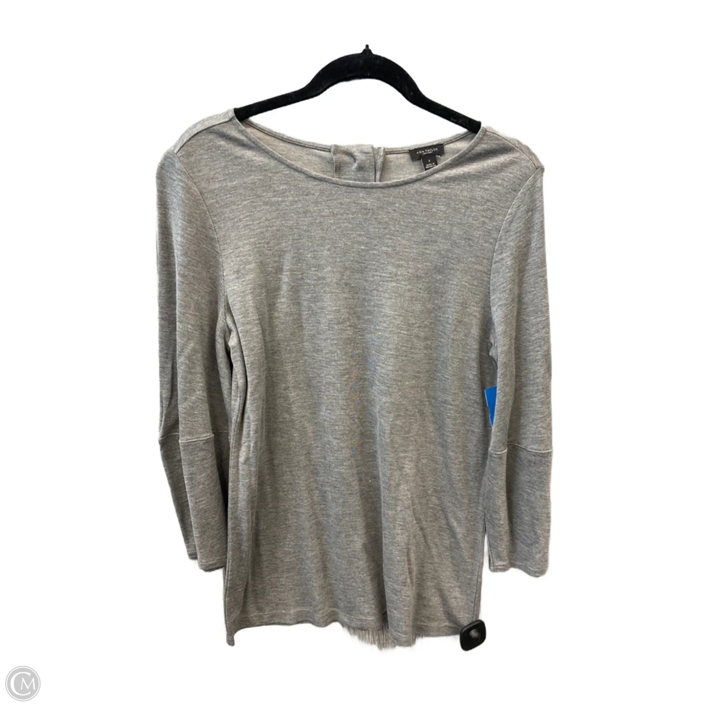 Top Long Sleeve By Ann Taylor In Grey, Size: S