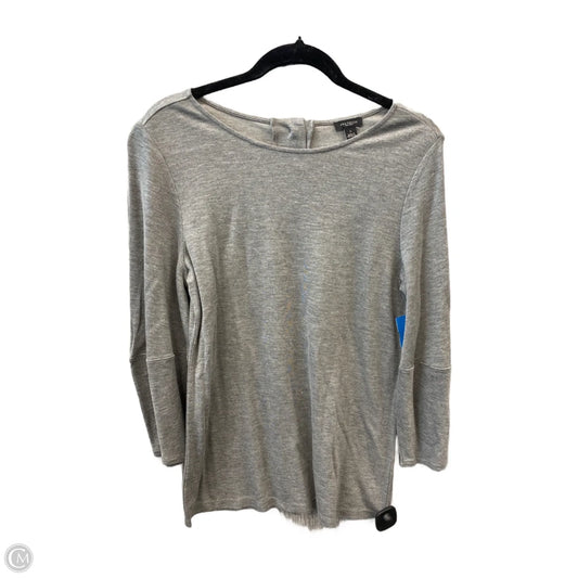 Top Long Sleeve By Ann Taylor In Grey, Size: S