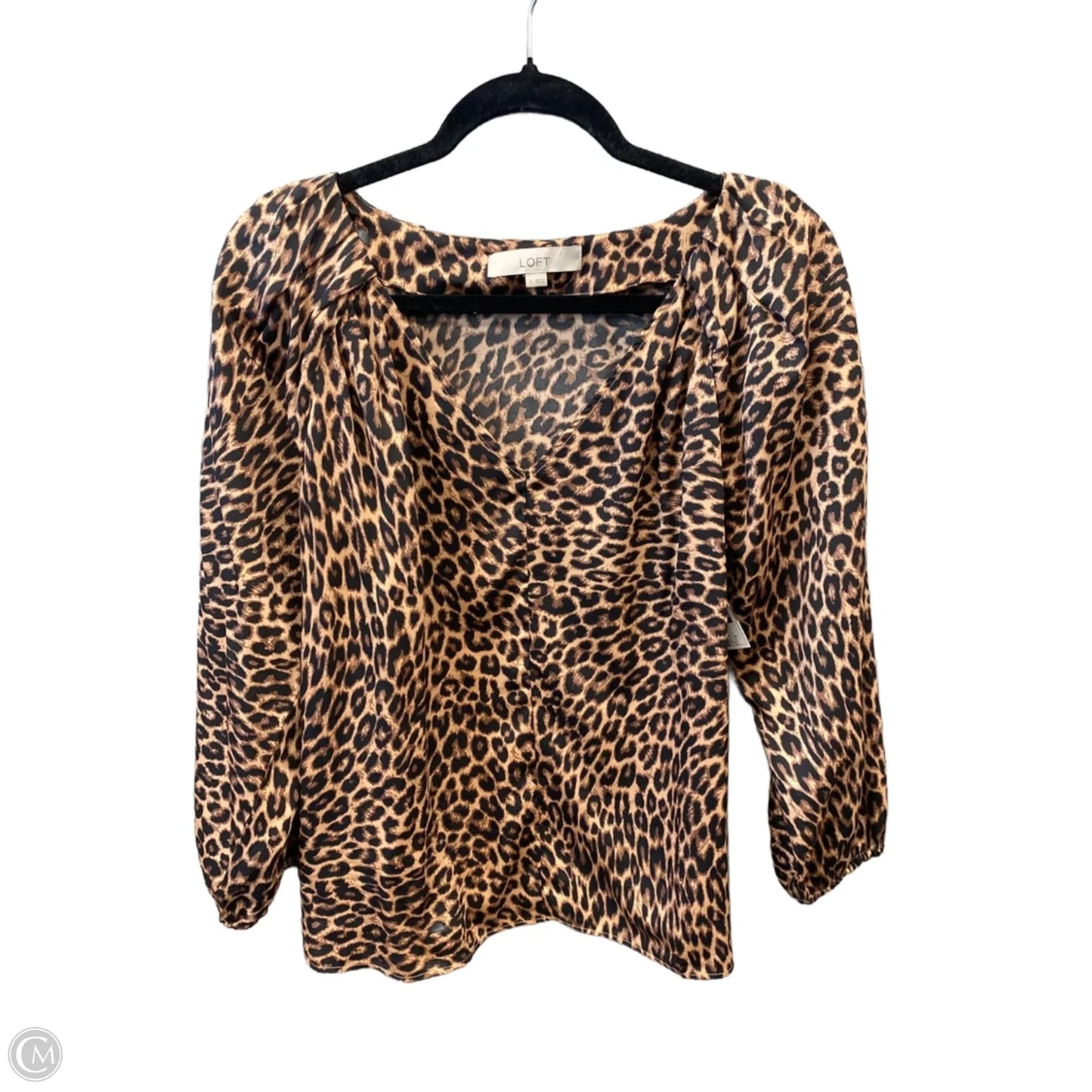 Top Long Sleeve By Loft In Animal Print, Size: S