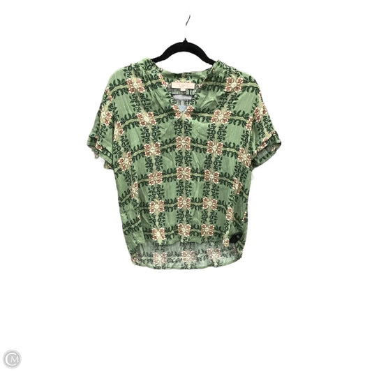 Top Short Sleeve By Loft In Green, Size: S