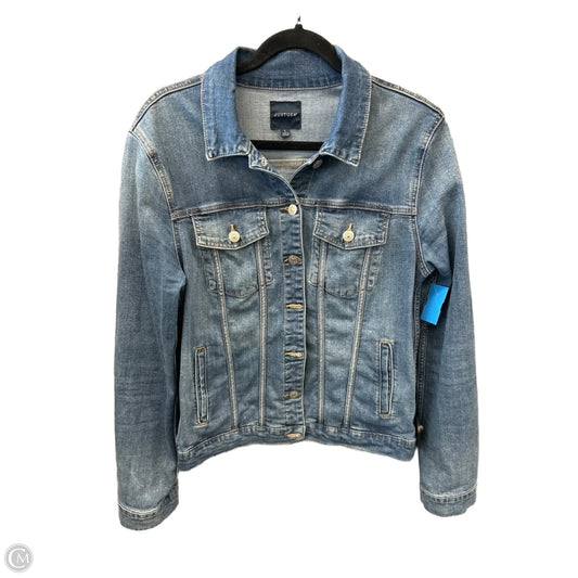 Jacket Denim By Just Usa In Blue Denim, Size: L