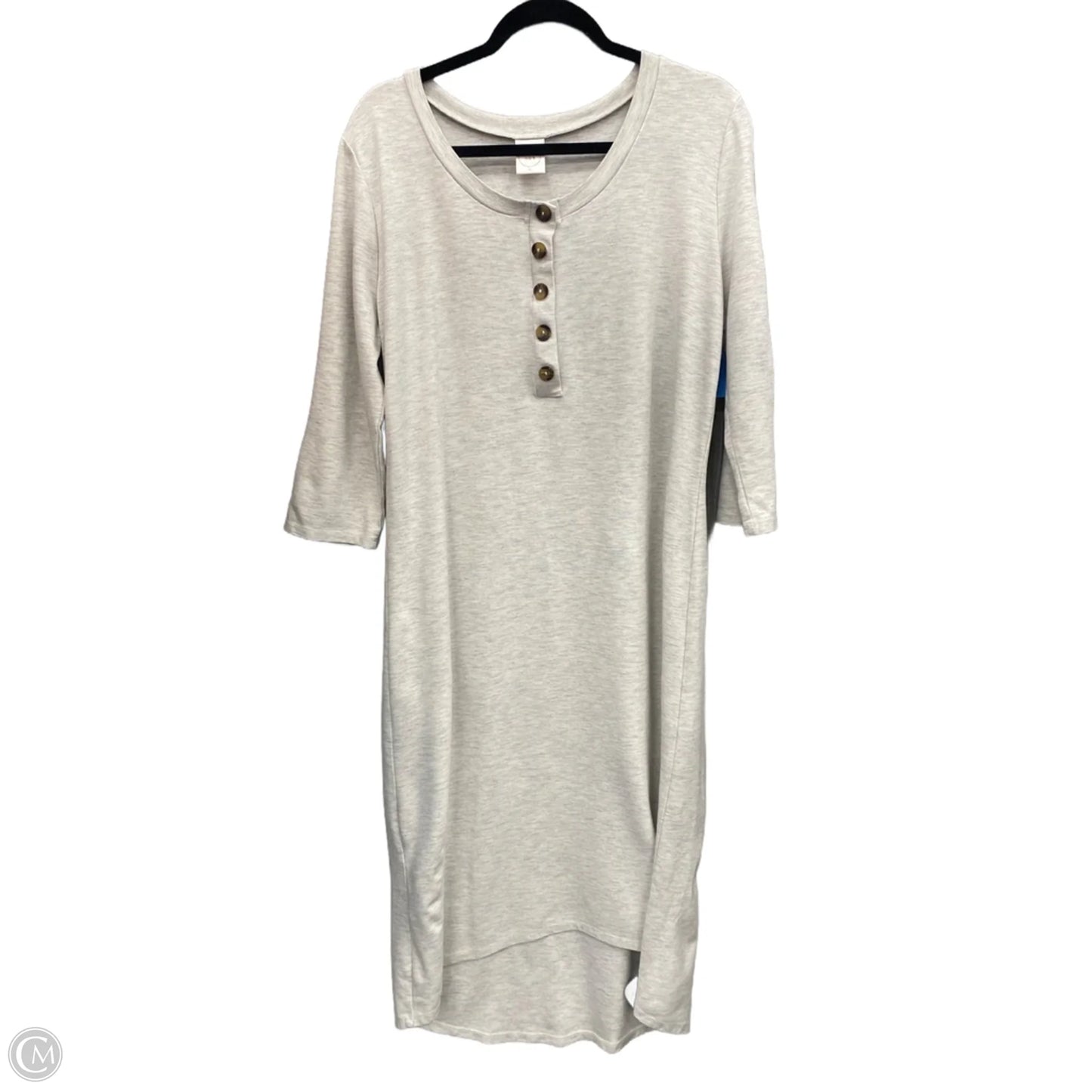 Dress Casual Midi By Clothes Mentor In Grey, Size: Xl