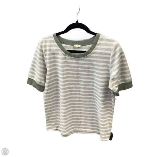 Top Short Sleeve By Hem & Thread In Striped Pattern, Size: L
