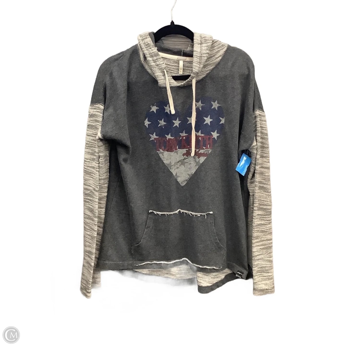 Sweatshirt Hoodie By Clothes Mentor In Grey, Size: 2x