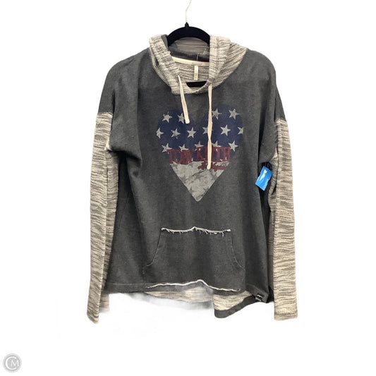 Sweatshirt Hoodie By Clothes Mentor In Grey, Size: 2x