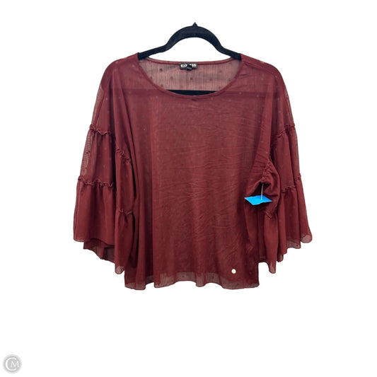 Top 3/4 Sleeve By Express In Red, Size: L