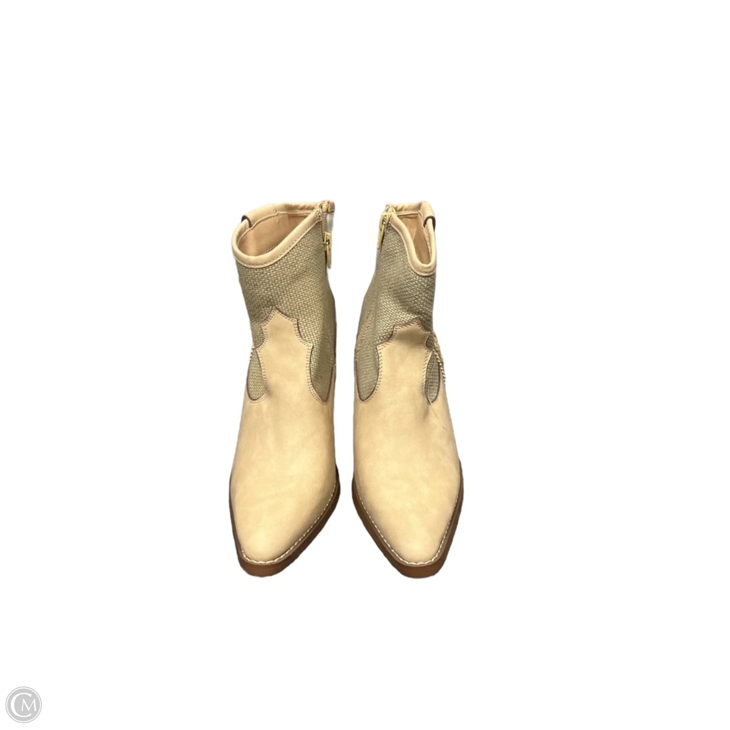 Boots Ankle Heels By Clothes Mentor In Brown, Size: 8