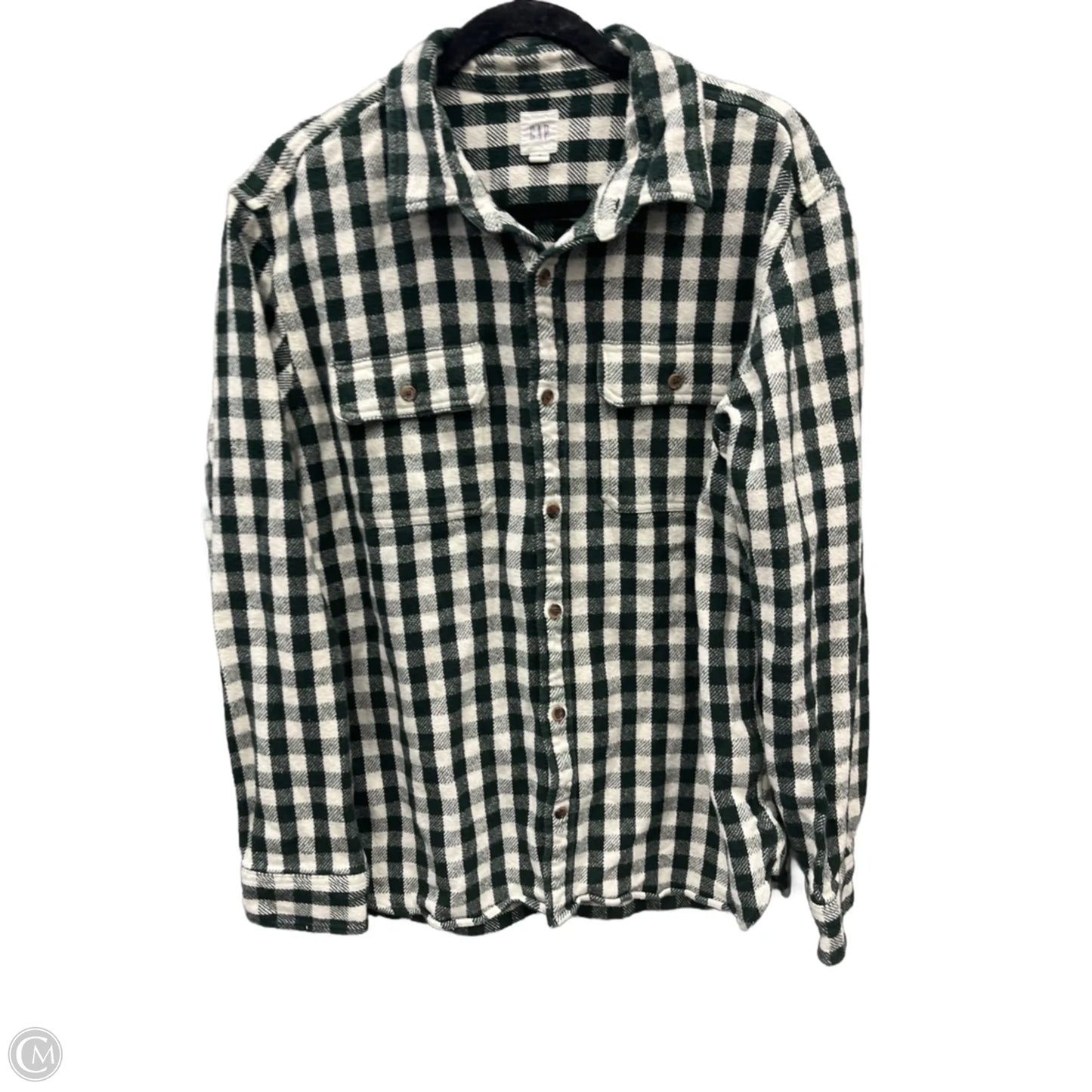 Jacket Shirt By Gap In Plaid Pattern, Size: Xl