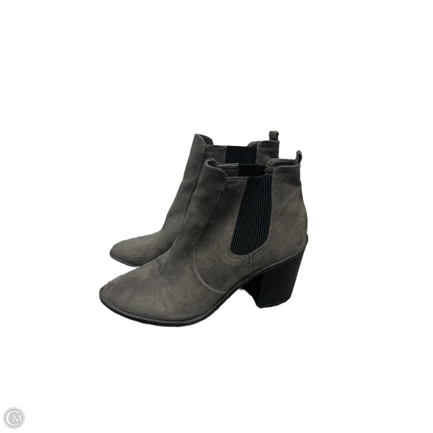 Boots Ankle Heels By Clothes Mentor In Black, Size: 8.5