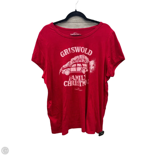 Top Short Sleeve By Clothes Mentor In Red, Size: 3x