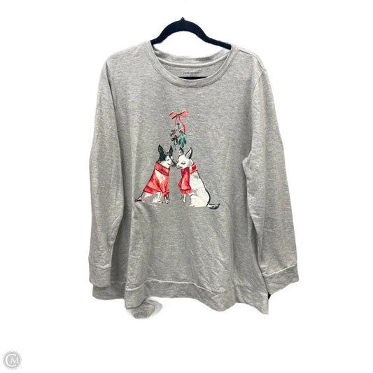 Top Long Sleeve By Lane Bryant In Grey, Size: 1x