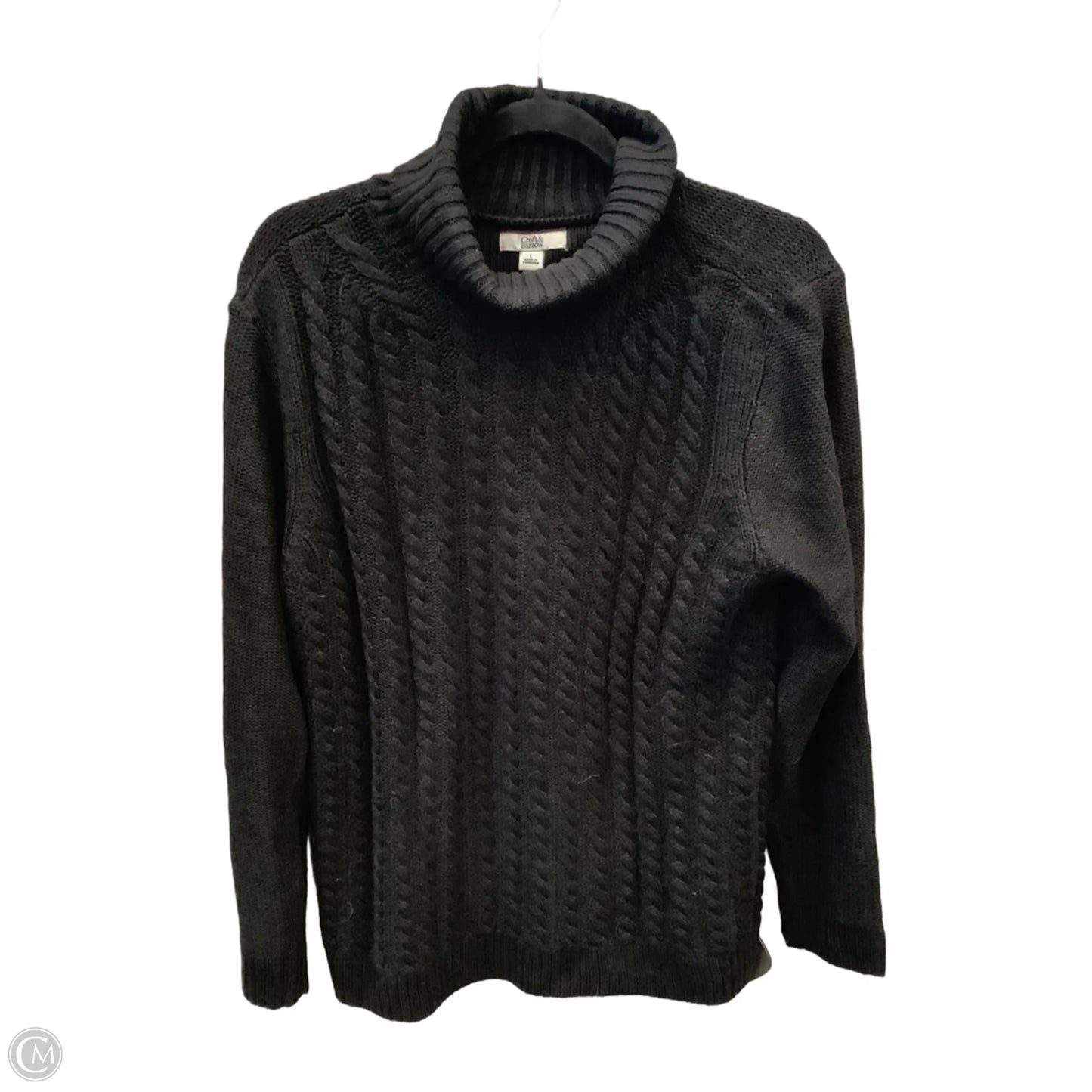 Sweater By Croft And Barrow In Black, Size: L