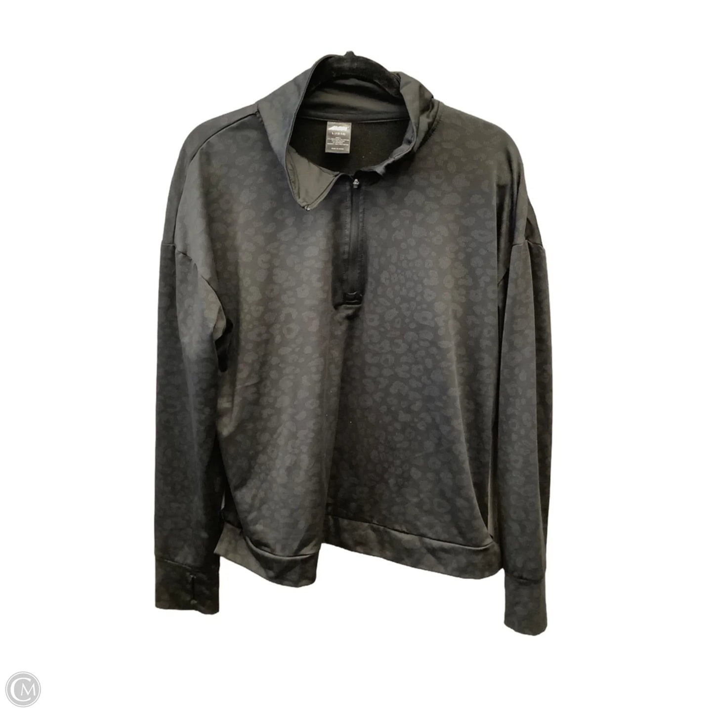 Athletic Top Long Sleeve Collar By Avia In Black, Size: L