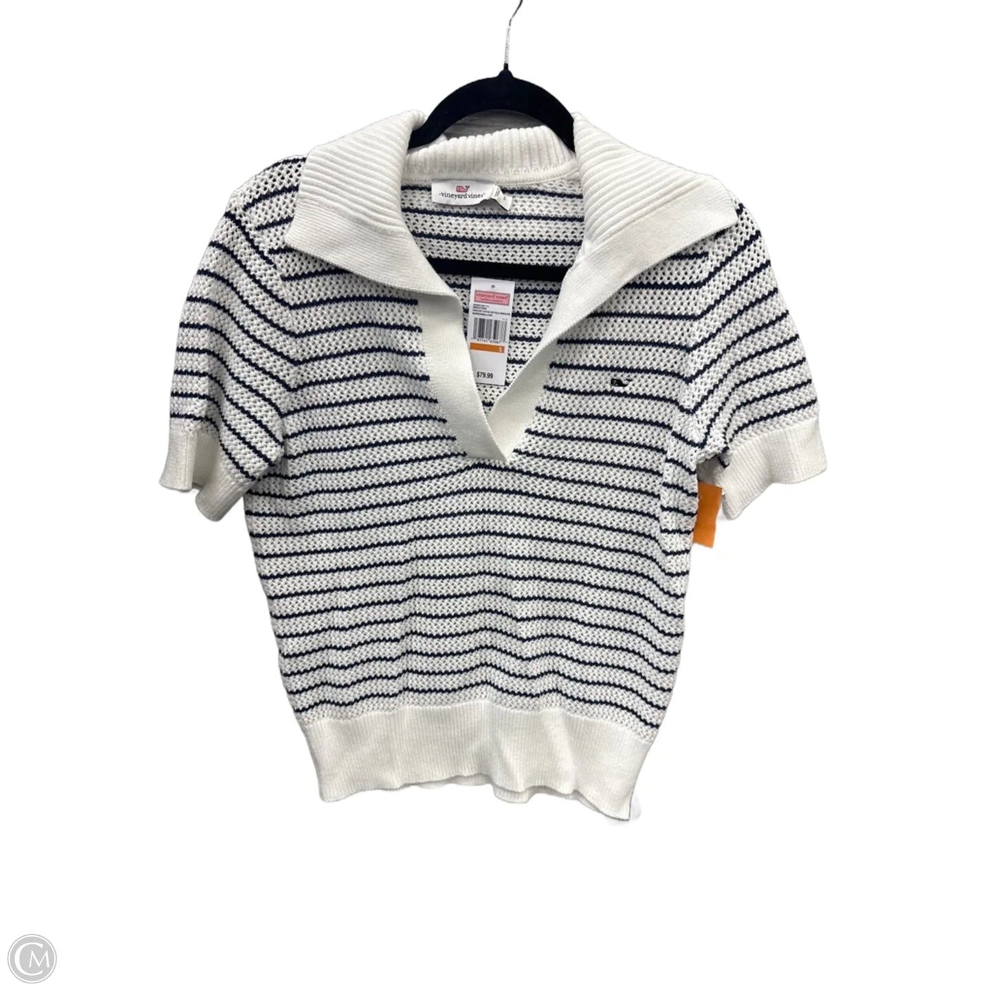 Sweater Short Sleeve By Vineyard Vines In Striped Pattern, Size: S