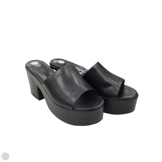 Sandals Heels Platform By A New Day In Black, Size: 9.5