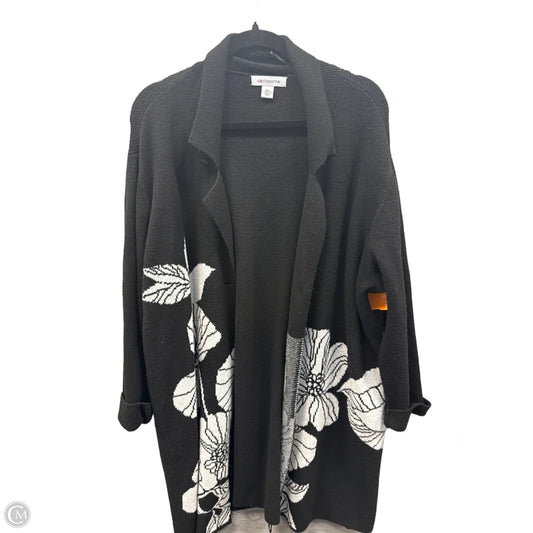 Sweater Cardigan By Liz Claiborne In Black, Size: Xxl