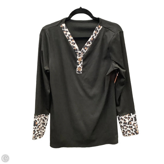 Top Long Sleeve By Cmf In Black, Size: L