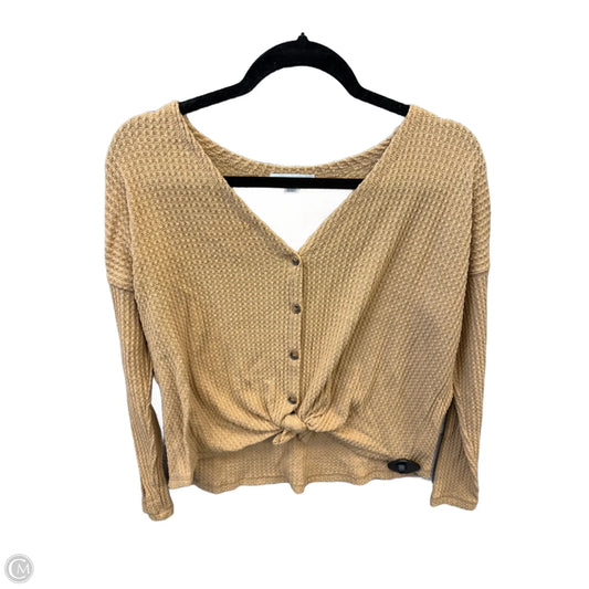 Top Long Sleeve By American Eagle In Brown, Size: Xs