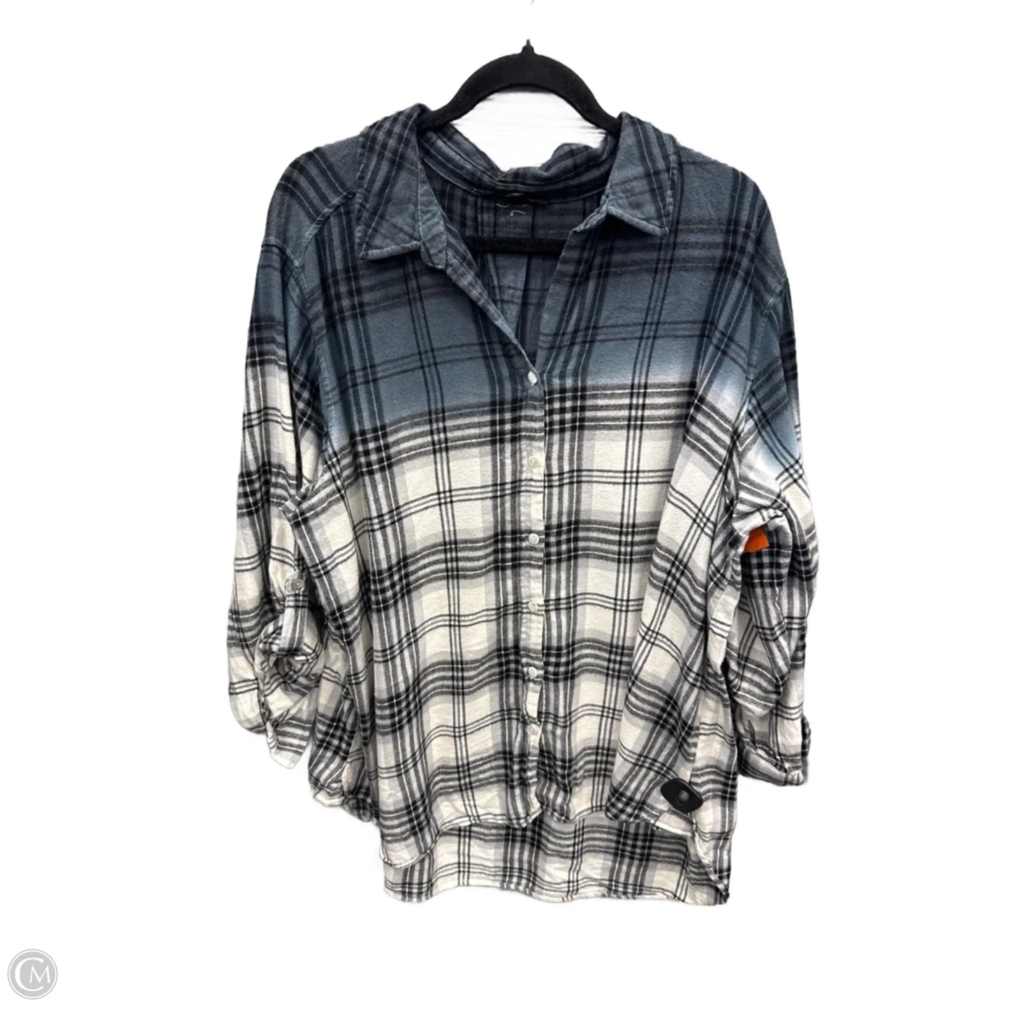 Top Long Sleeve By Jane And Delancey In Plaid Pattern, Size: 1x