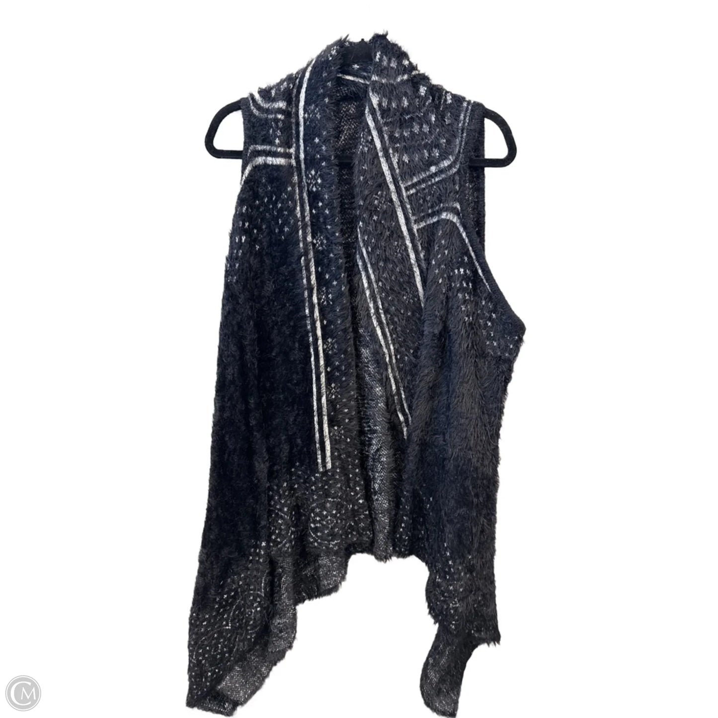Vest Sweater By Clothes Mentor In Black, Size: 1x