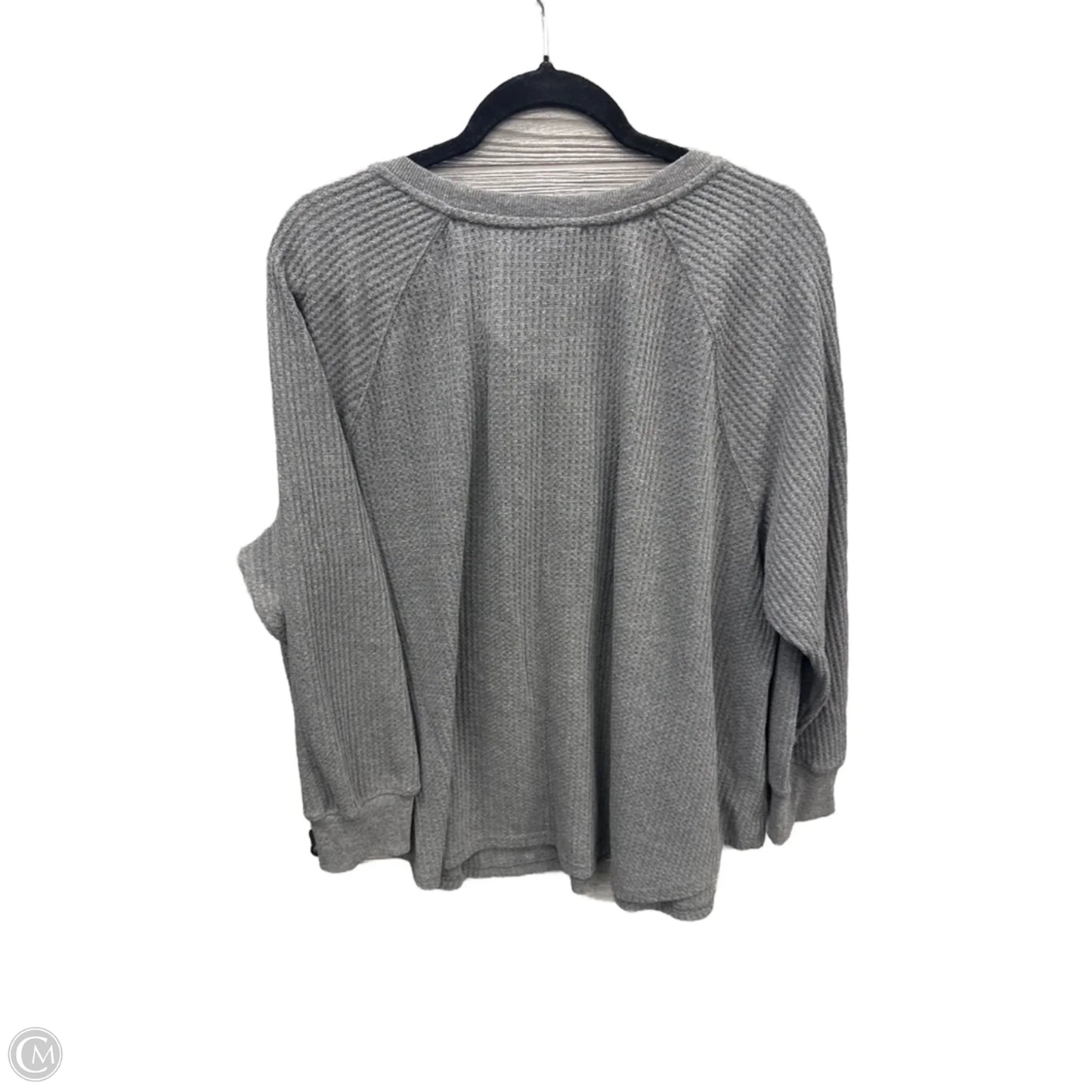 Top Long Sleeve By Jane And Delancey In Grey, Size: 2x
