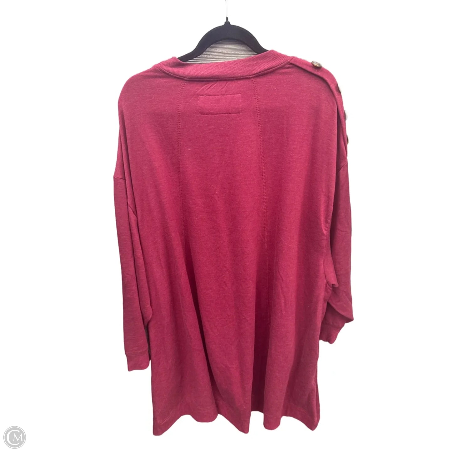 Top Long Sleeve By Sweater Project In Red, Size: 1x