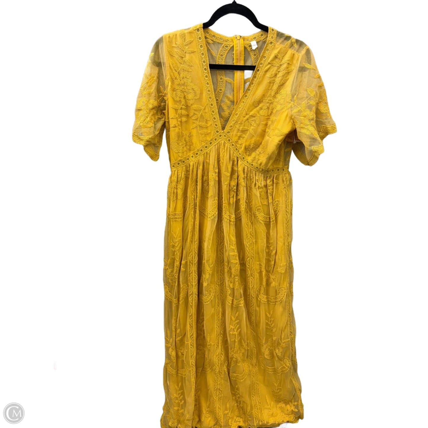Dress Casual Maxi By Pink Blush In Yellow, Size: Xl