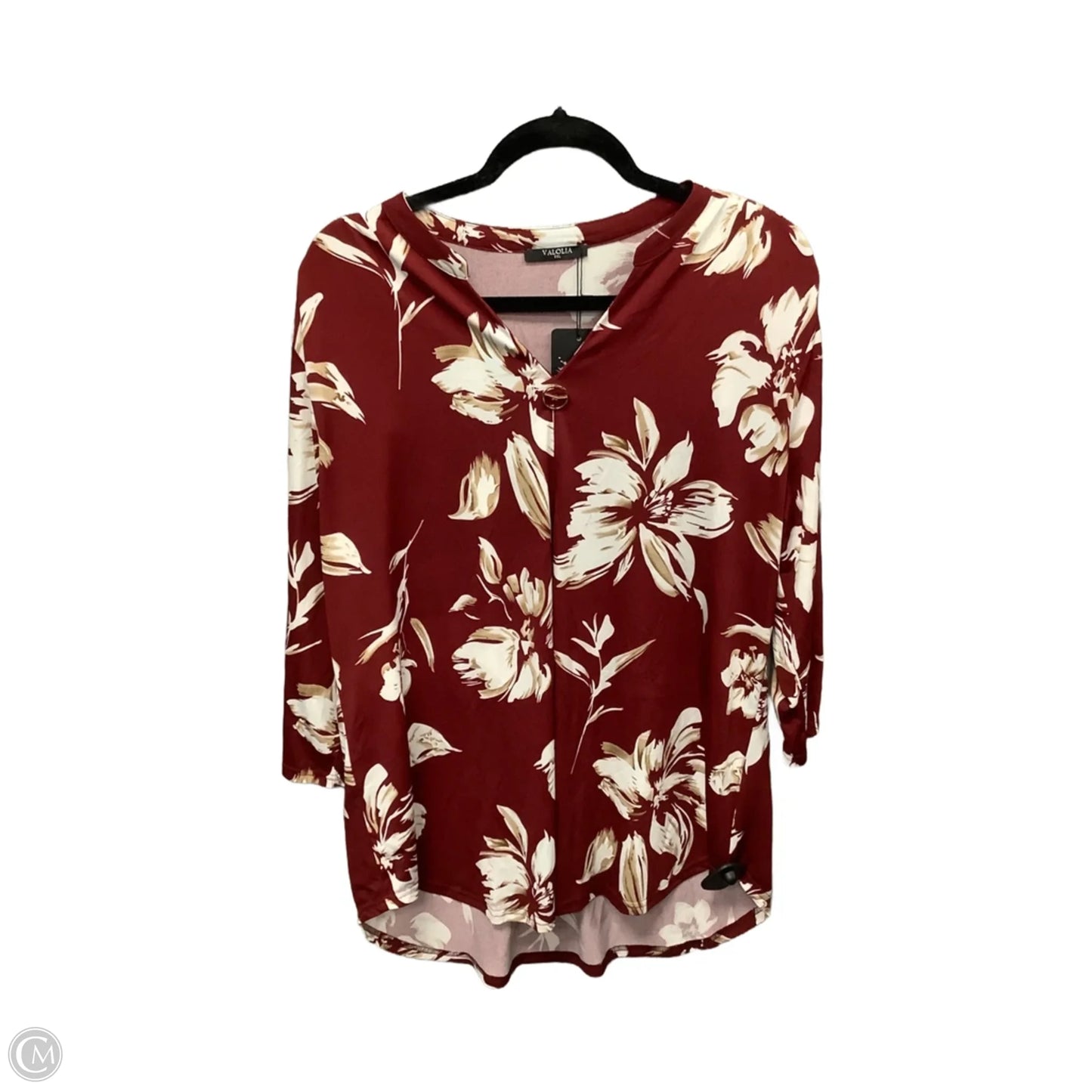 Top Long Sleeve By Clothes Mentor In Red, Size: Xxl
