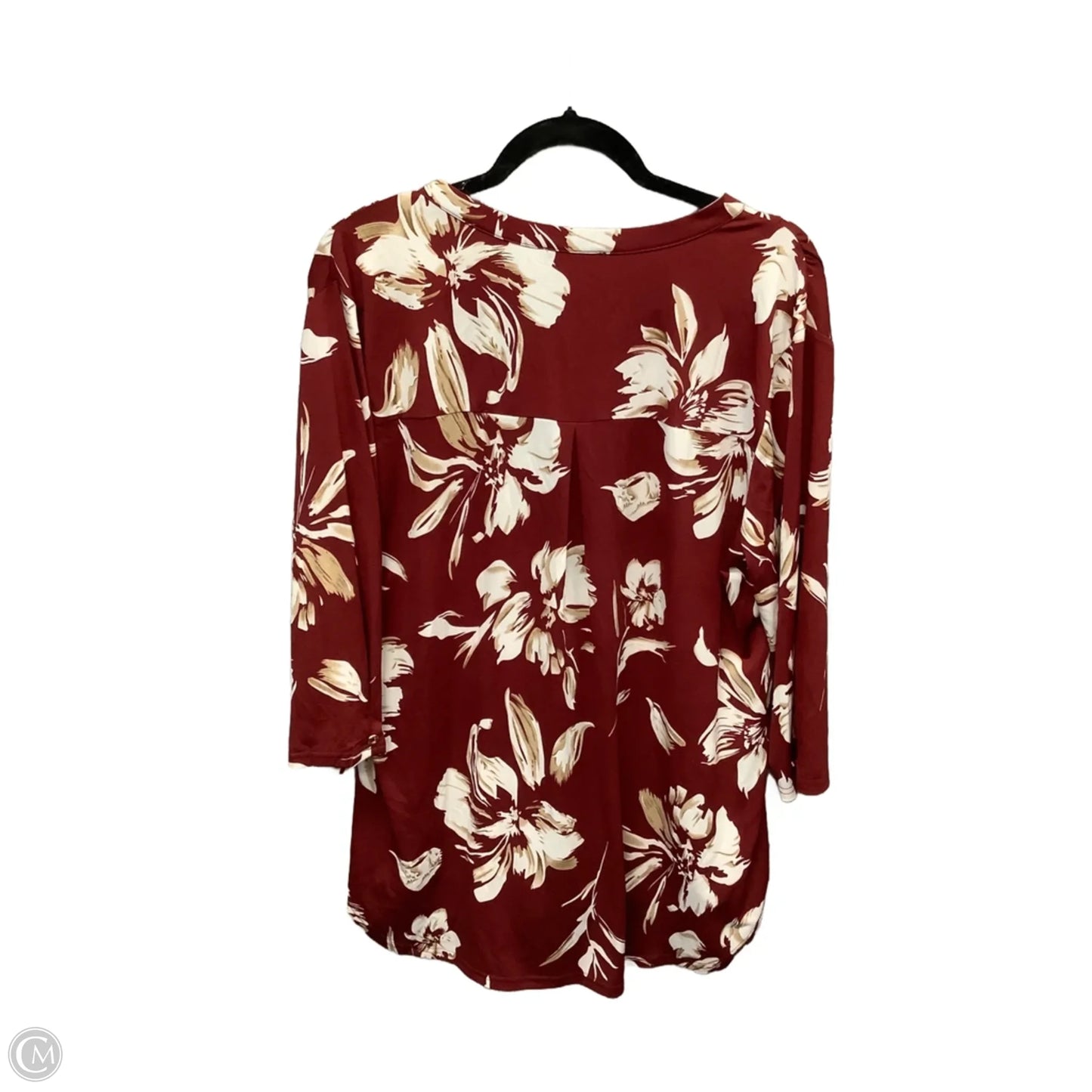 Top Long Sleeve By Clothes Mentor In Red, Size: Xxl