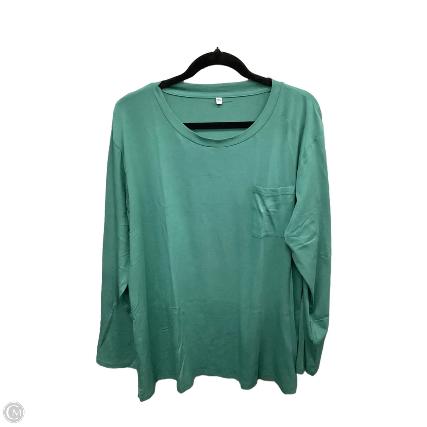 Top Long Sleeve By Cmf In Green, Size: 2x