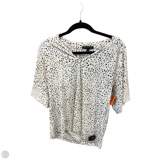 Top Short Sleeve By Banana Republic In White, Size: S
