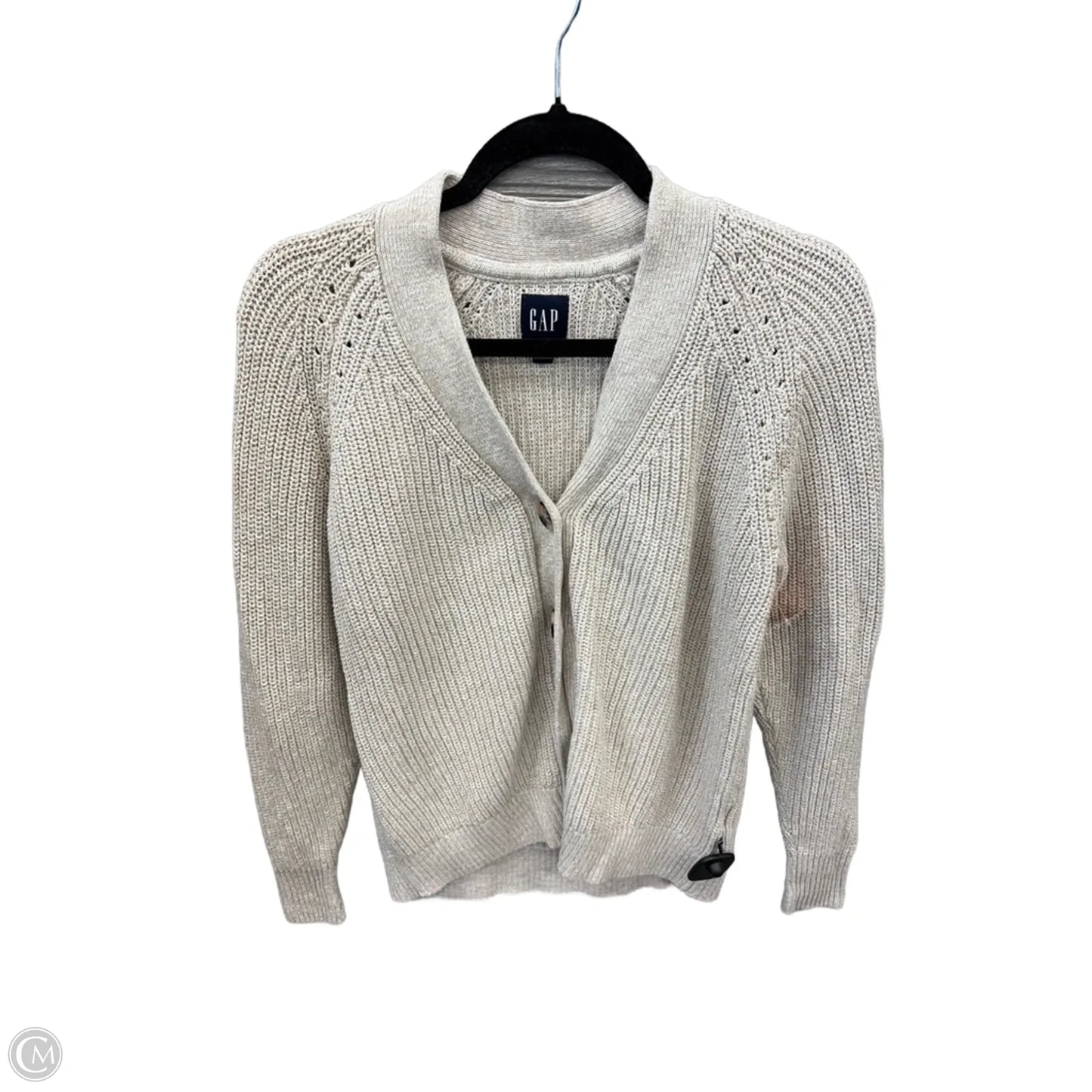 Sweater Cardigan By Gap In Beige, Size: Xl