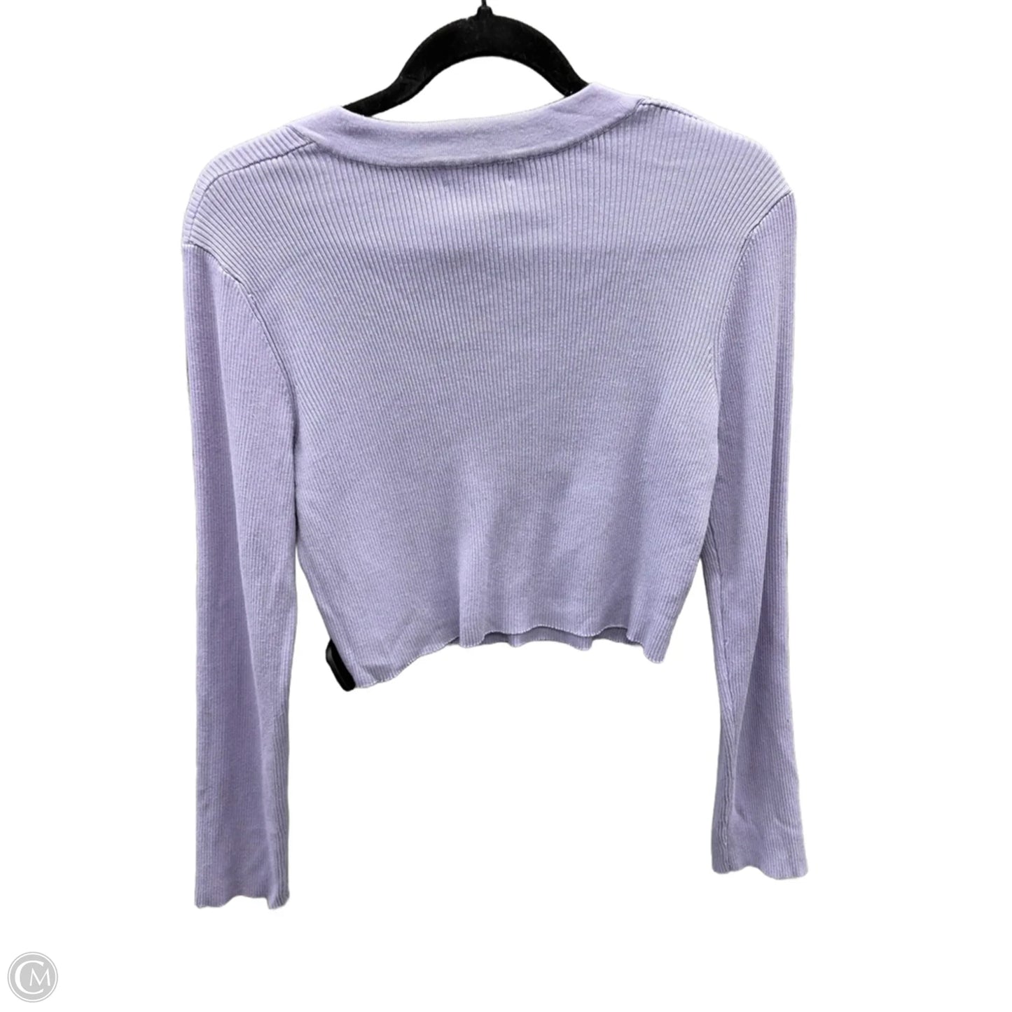 Top Long Sleeve By Calvin Klein In Purple, Size: L