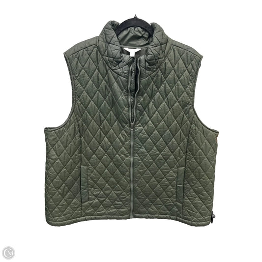 Vest Puffer & Quilted By Time And Tru In Green, Size: 2x