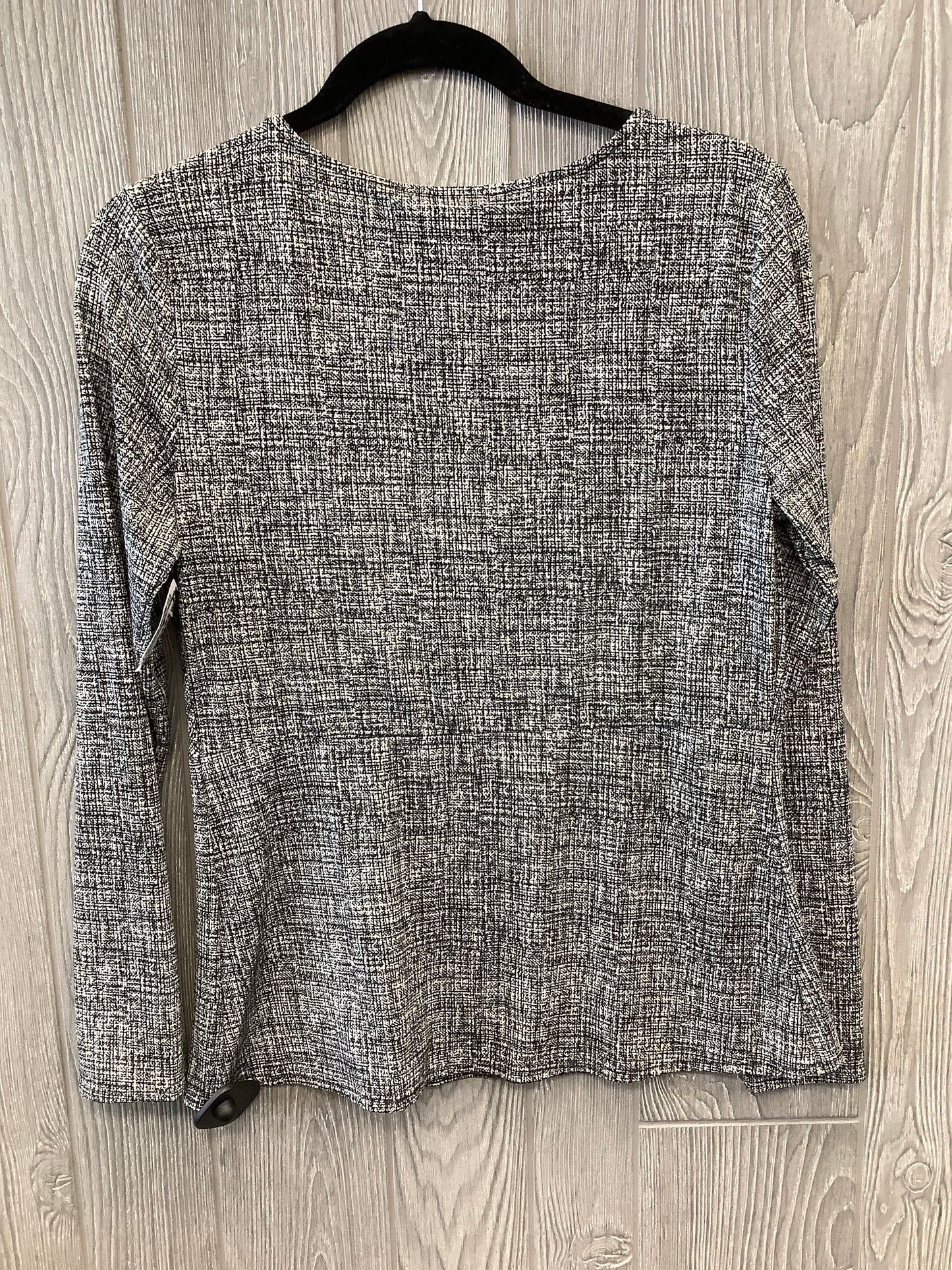 Top Long Sleeve By Ann Taylor In Black & White, Size: M