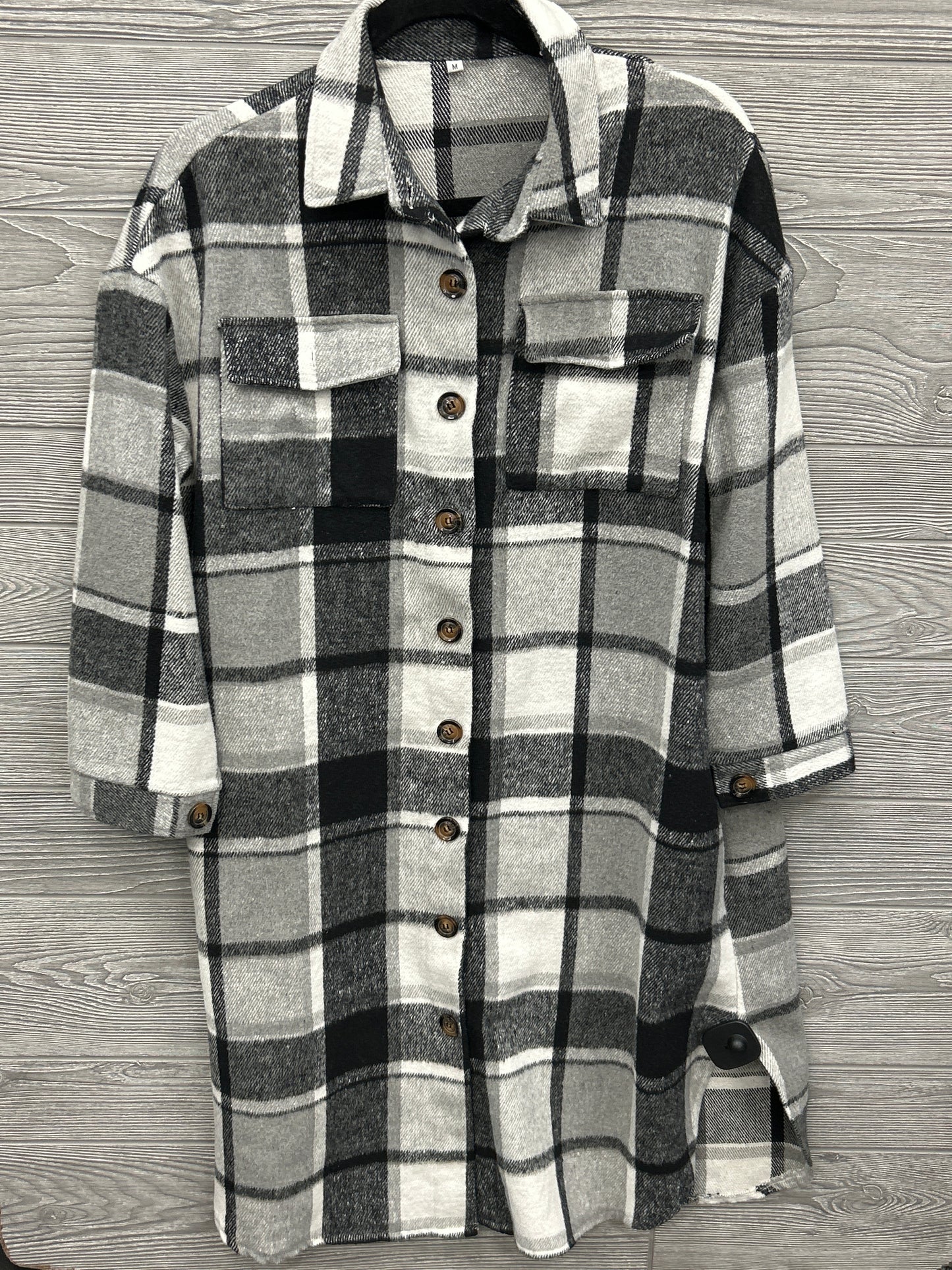 Coat Other By Clothes Mentor In Plaid Pattern, Size: M