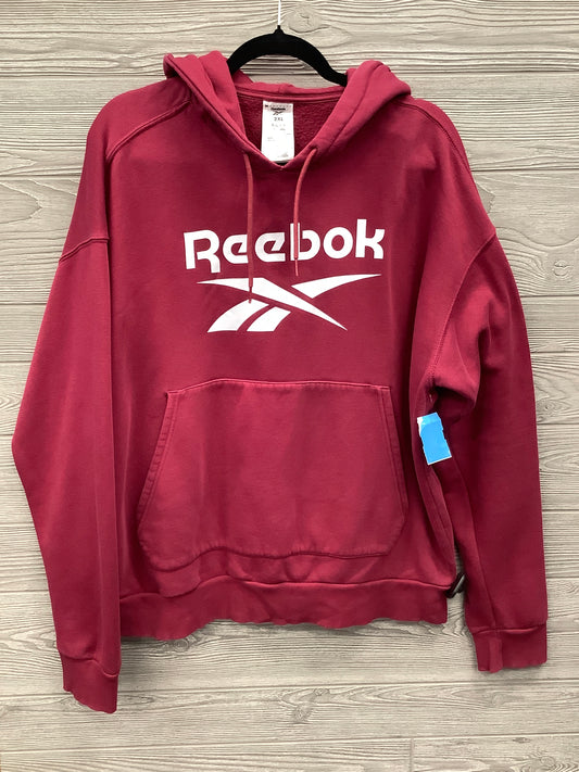 Athletic Sweatshirt Hoodie By Reebok In Red, Size: 2x