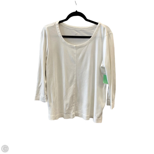 Top Long Sleeve Basic By J. Jill In White, Size: M
