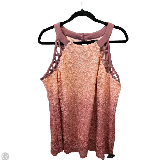 Top Sleeveless By Venus In Pink, Size: 2x