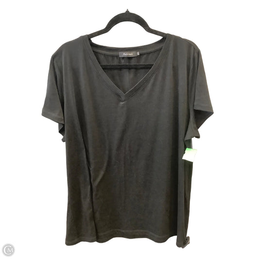 Top Short Sleeve Basic By Clothes Mentor In Black, Size: 3x