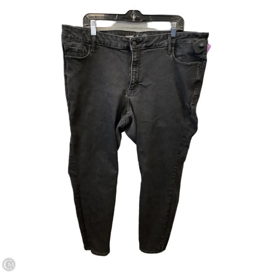 Jeans Skinny By Old Navy In Black Denim, Size: 22