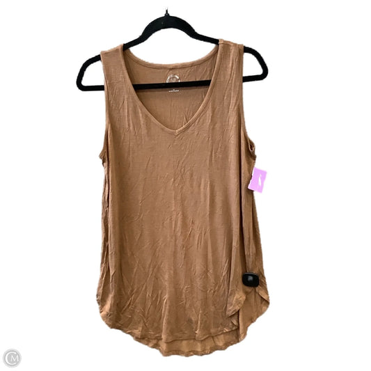 Top Sleeveless By Maurices In Tan, Size: M